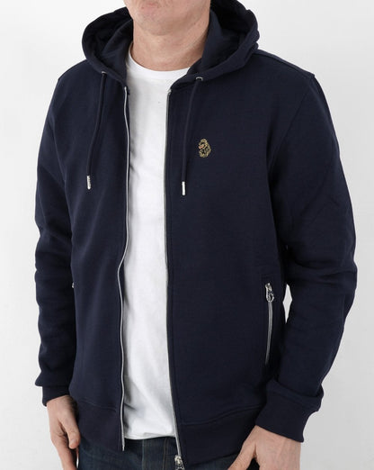 Luke Berlin Full Zip Hoody Dunkelmarine