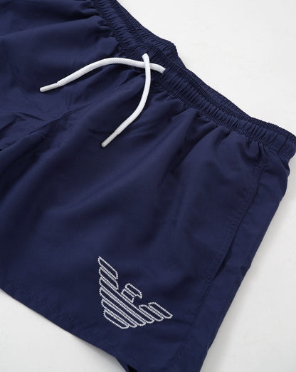 Emporio Armani Badeshorts mit Adler-Motiv, Blau