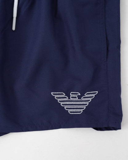 Emporio Armani Badeshorts mit Adler-Motiv, Blau