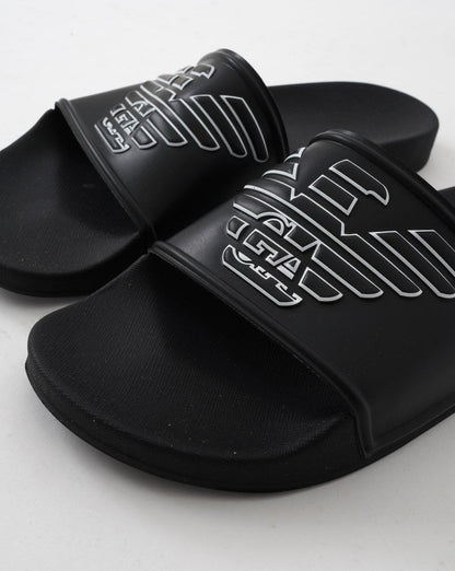 Emporio Armani Pantoletten Schwarz