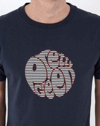 Pretty Green – T-Shirt mit nautischem Logo, Marineblau