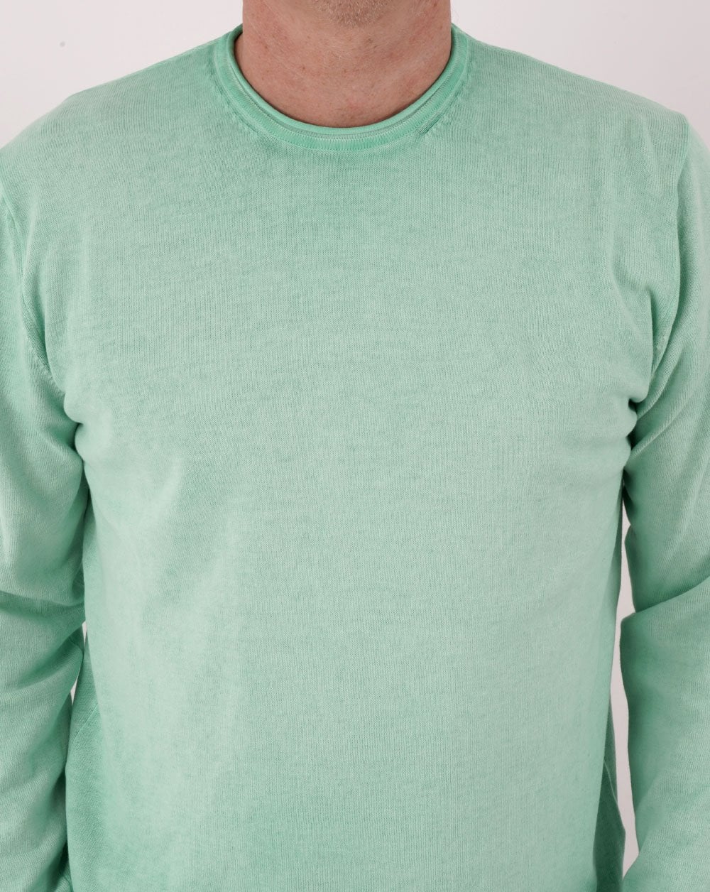 Benetton – Verwaschener Strickpullover in Türkis