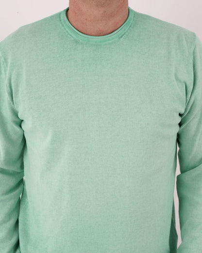 Benetton – Verwaschener Strickpullover in Türkis