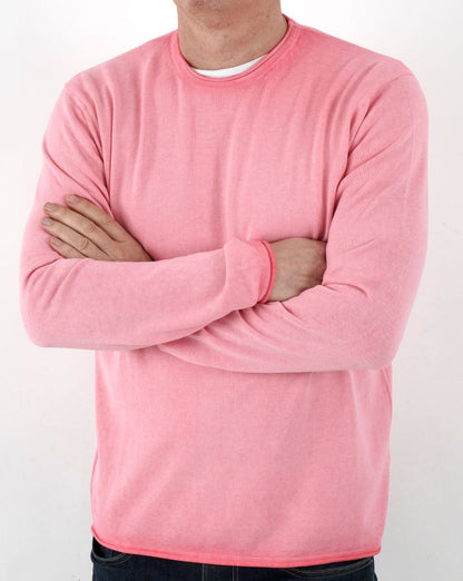 Benetton – Verwaschener Strickpullover in Rosa