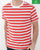 Benetton Stripe Crew Neck T-shirt Red