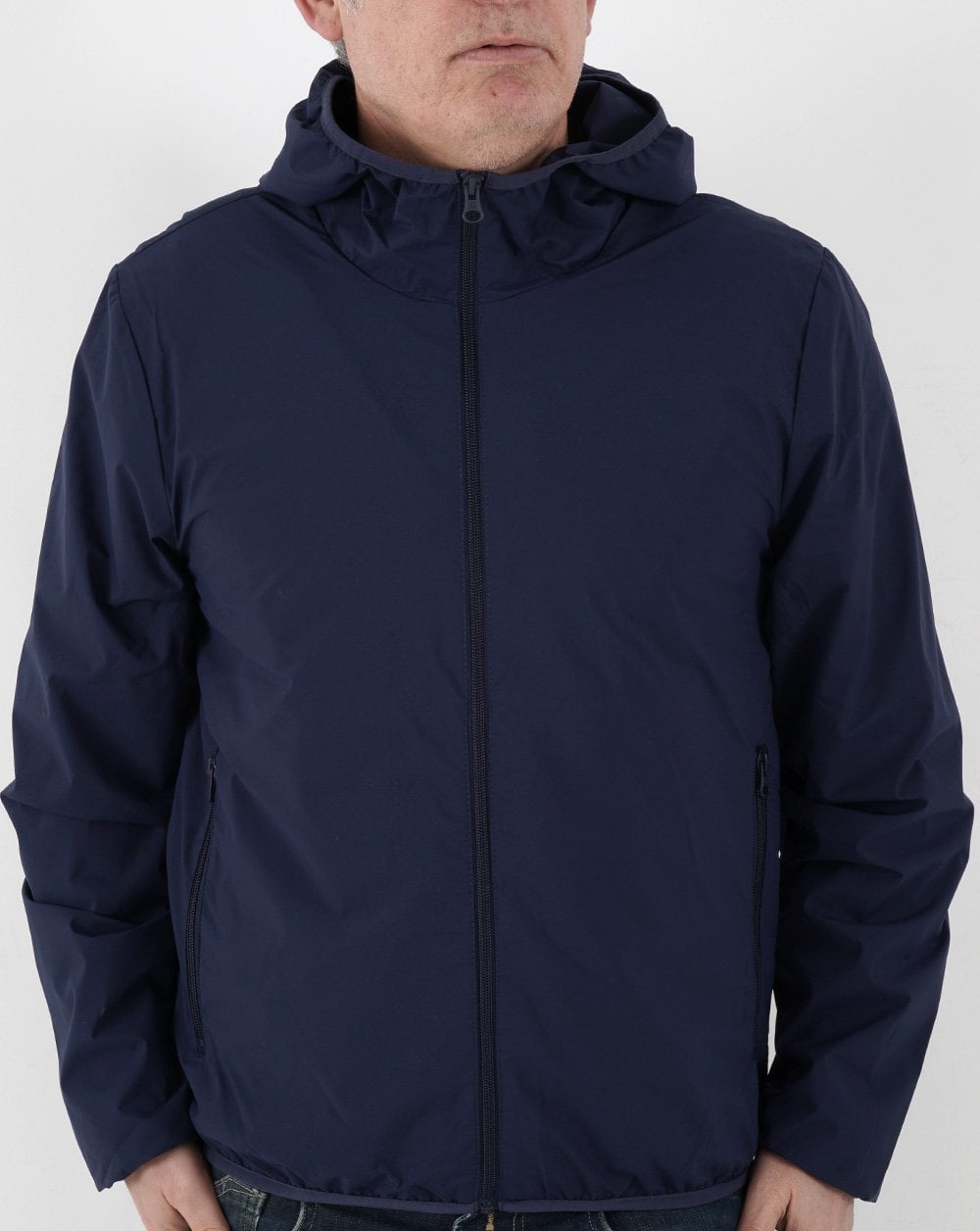 Benetton Leichte Kapuzenjacke Marineblau