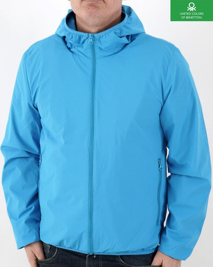 Benetton Leichte Kapuzenjacke Blau