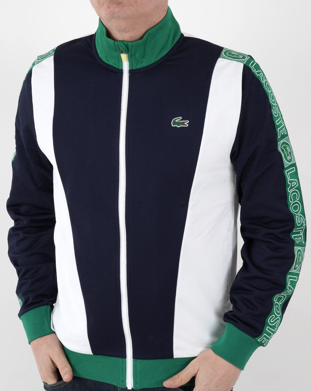 Lacoste Colour Block Track Top Marineblau/Weiß/Grün