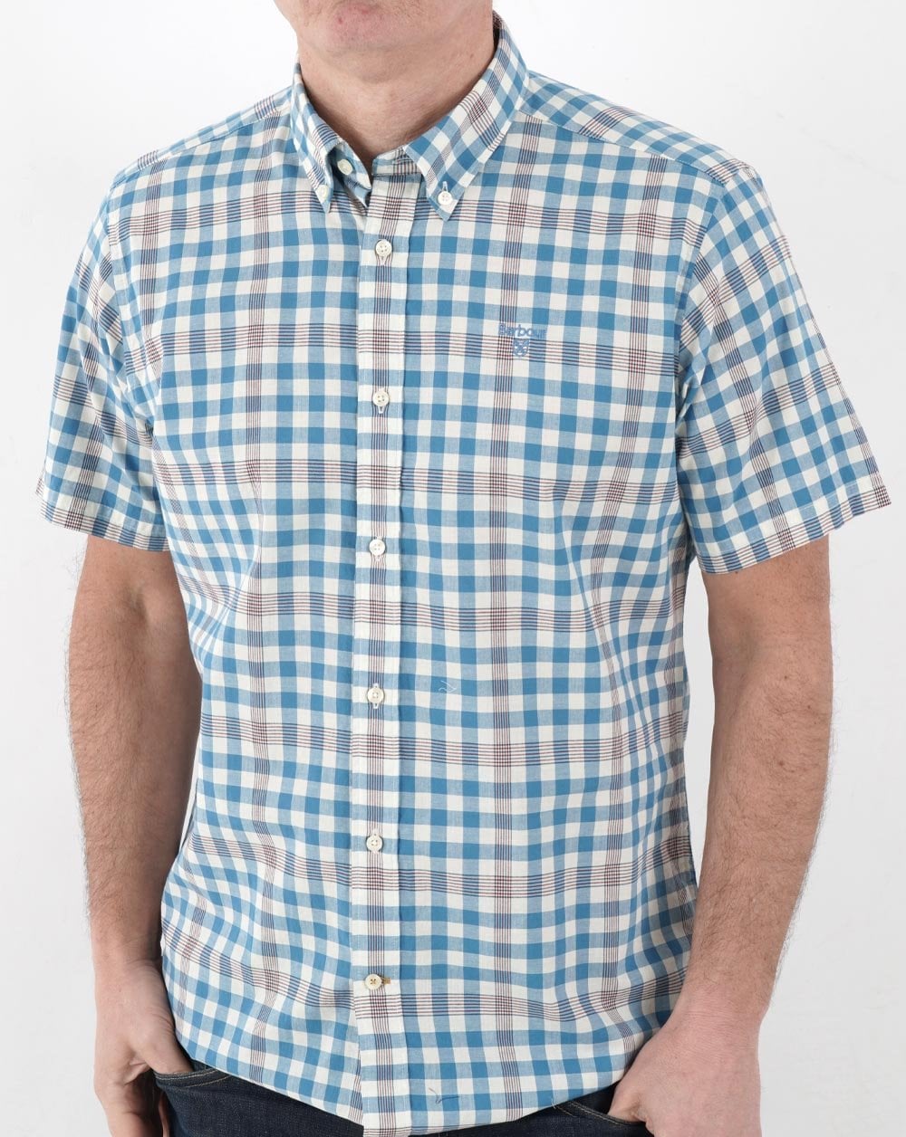 Barbour Middleton Kurzarmhemd Blau