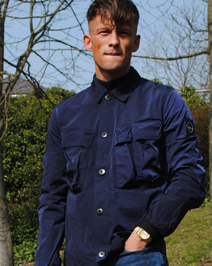 Marshall Artist Quinto Molecular Überhemd Marineblau