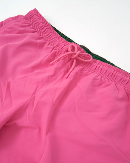 Lacoste Badeshorts Hot Pink/Grün