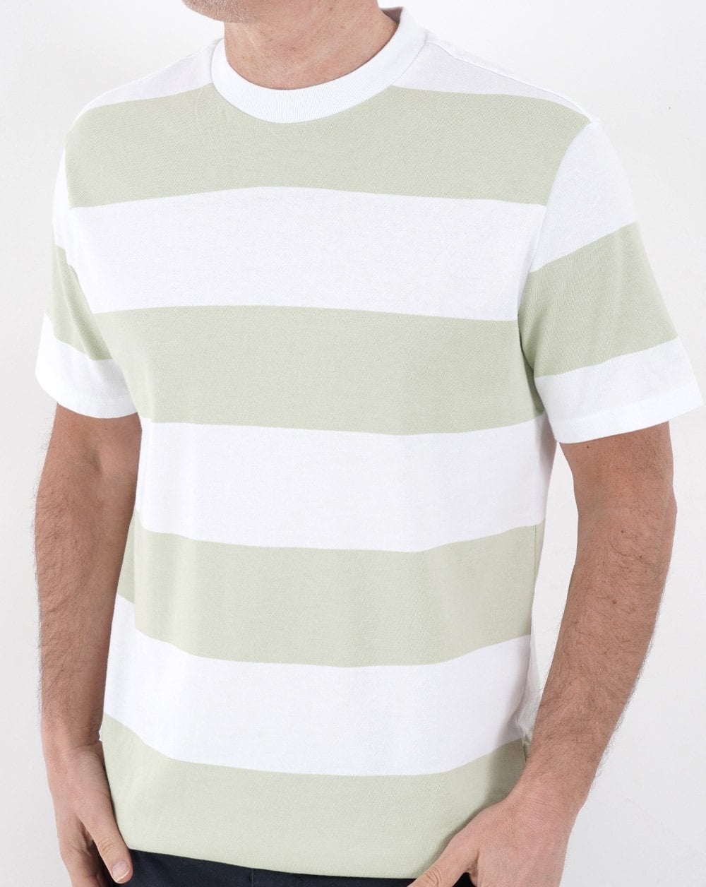 Benetton – Gestreiftes T-Shirt in Minze