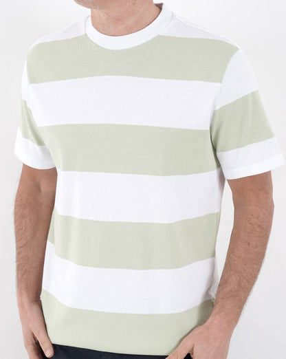Benetton – Gestreiftes T-Shirt in Minze
