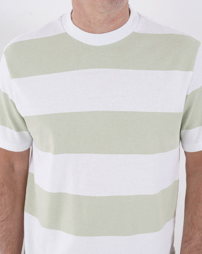Benetton – Gestreiftes T-Shirt in Minze
