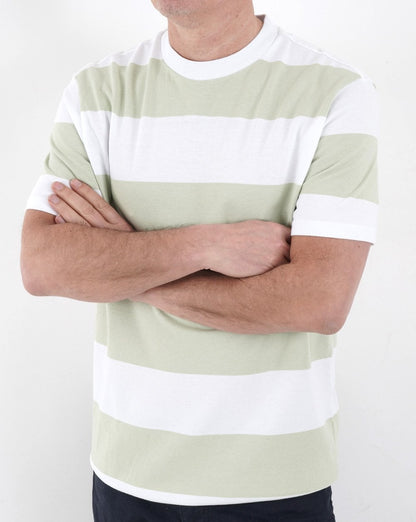 Benetton – Gestreiftes T-Shirt in Minze