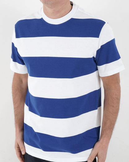 Benetton Streifen-T-Shirt Blau