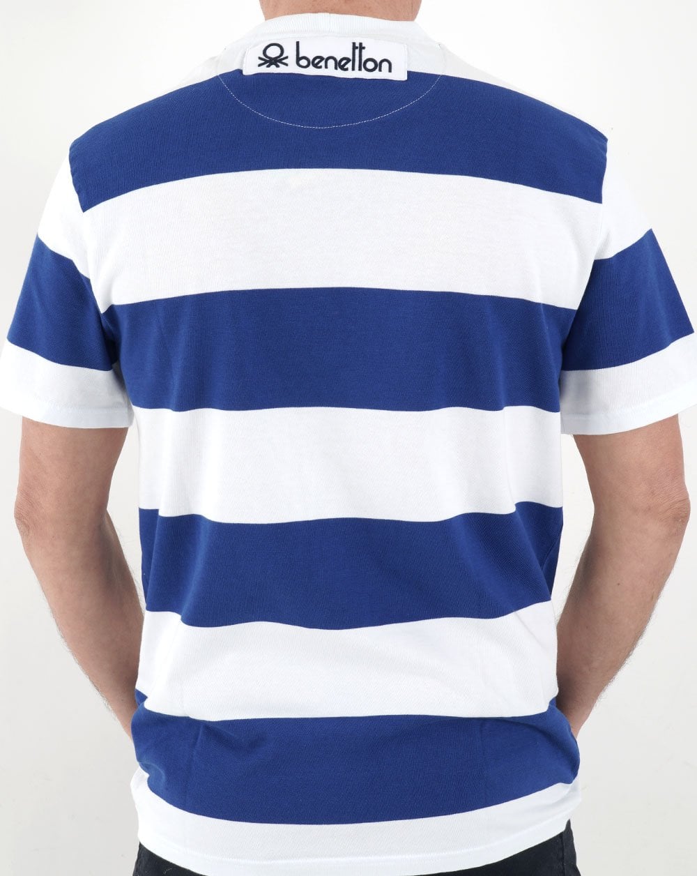 Benetton Stripe T-shirt Blue