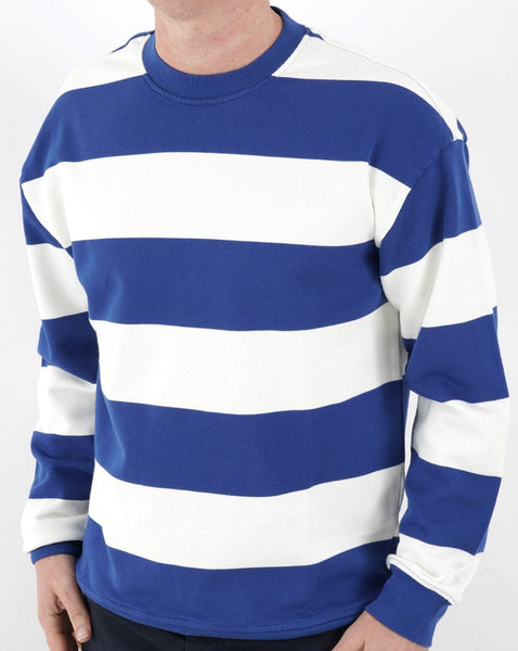 Benetton Striped Sweatshirt Blue