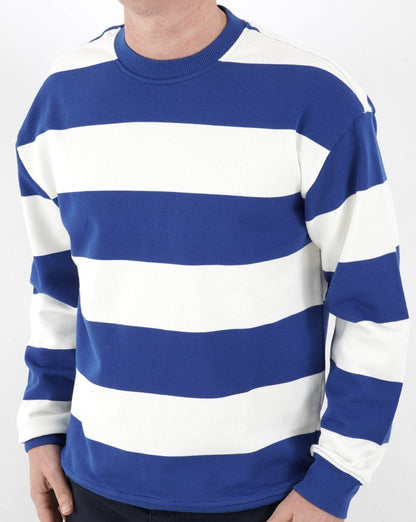 Benetton Gestreiftes Sweatshirt Blau