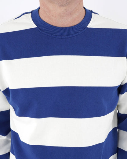 Benetton Gestreiftes Sweatshirt Blau