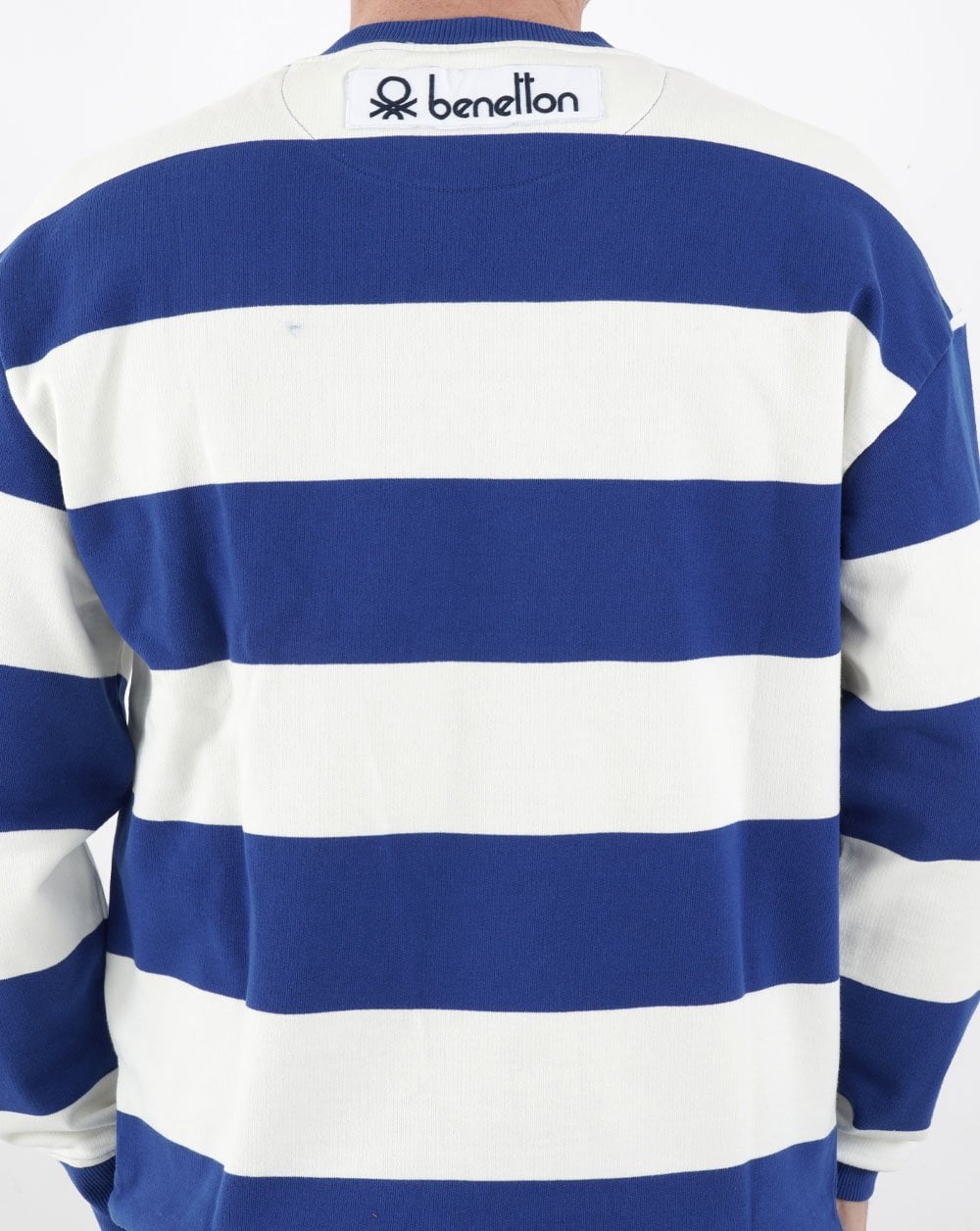 Benetton Gestreiftes Sweatshirt Blau