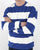 Benetton Striped Sweatshirt Blue