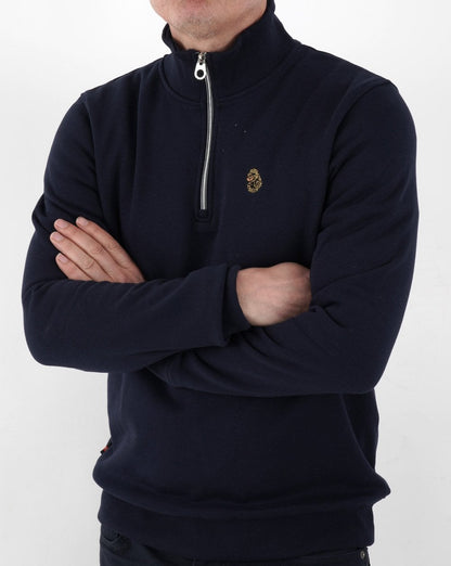 Luke Sport – Sydney – Sweatshirt mit 1/4-Reißverschluss, Marineblau