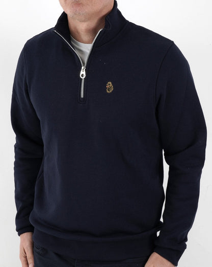 Luke Sport – Sydney – Sweatshirt mit 1/4-Reißverschluss, Marineblau