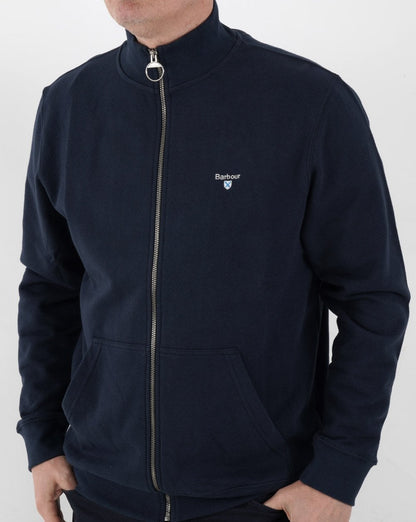 Barbour Cooklaw Sweatshirt mit durchgehendem Reißverschluss, Marineblau