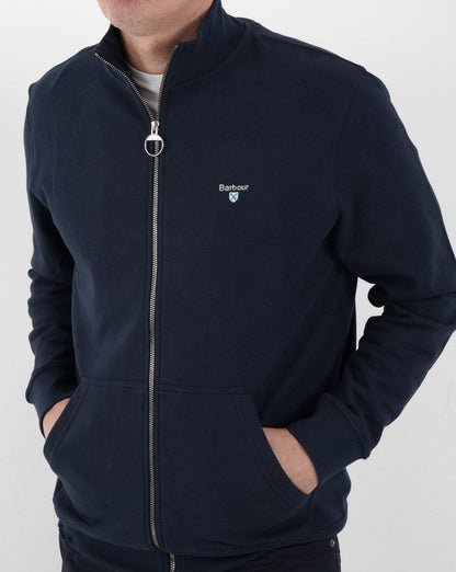Barbour Cooklaw Sweatshirt mit durchgehendem Reißverschluss, Marineblau