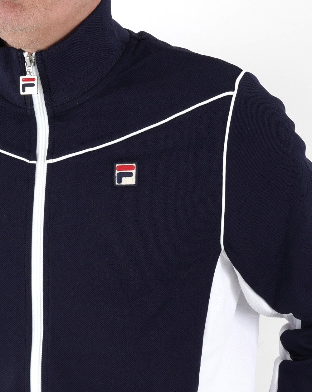 Fila Vintage Vicktor Trainingsjacke Marineblau/Weiß