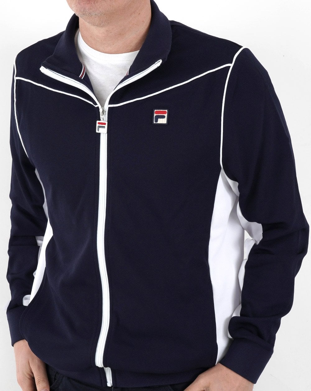 Fila Vintage Vicktor Trainingsjacke Marineblau/Weiß