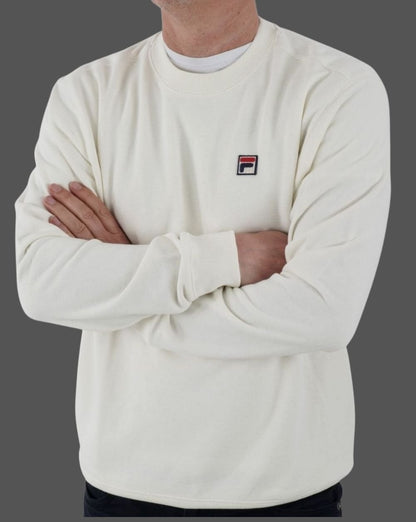 Fila Vintage Seppi Crew Sweatshirt Off White