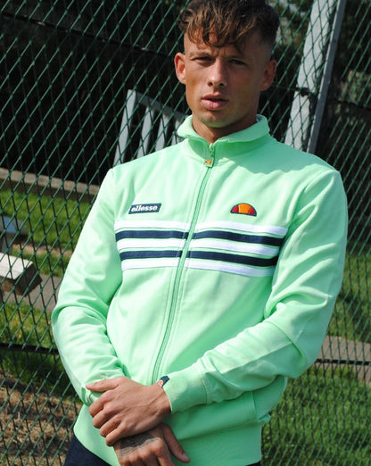 Ellesse – 5-Streifen-Trainingsoberteil, frisches Limettengrün