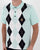 Gabicci Vintage Bogart Knitted Polo Shirt Mint- Navy