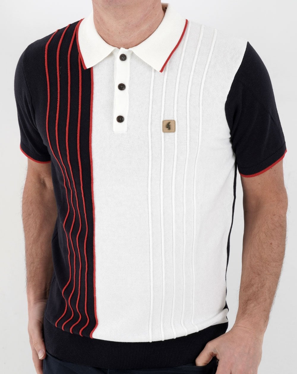 Gabicci Vintage Depp Knit Polo Navy