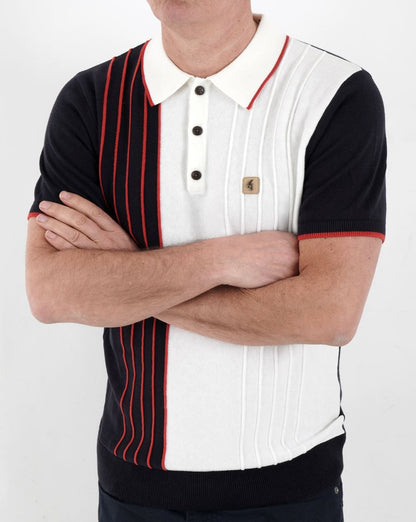 Gabicci Vintage Depp Knit Polo Navy