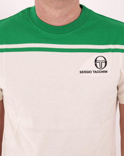 Sergio Tacchini New Young Line T-Shirt Off White/Grün