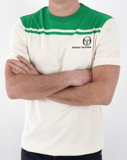 Sergio Tacchini New Young Line T-Shirt Off White/Grün