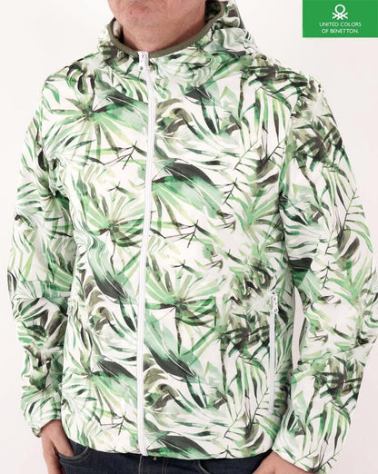 Benetton Leichte Kapuzenjacke Grün Multi