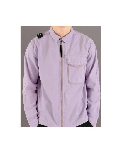 MA.STRUM Garment Dyed Zip Overshirt Lila