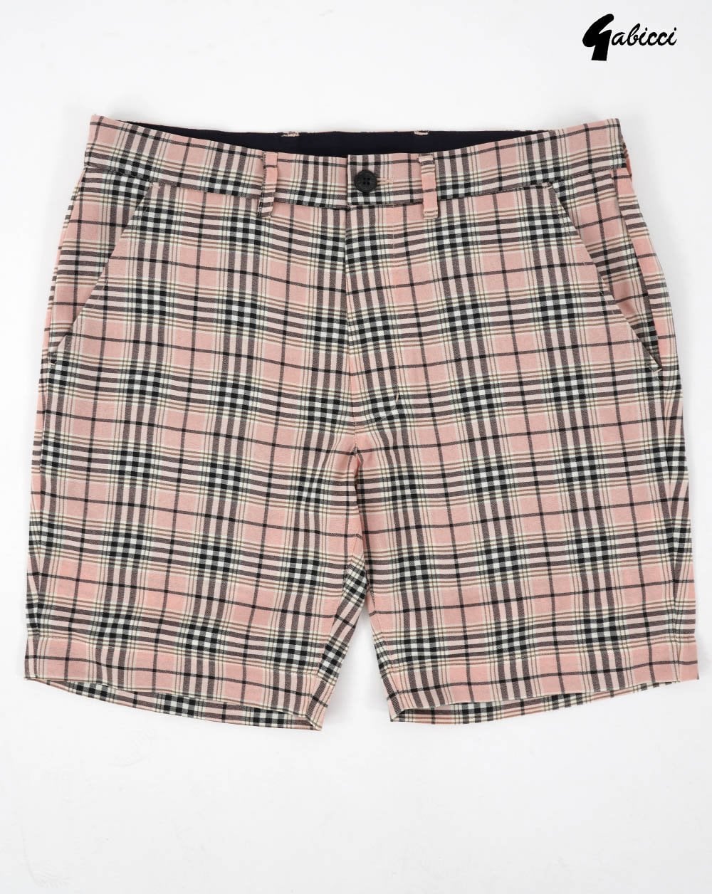 Gabicci Vintage Murphy Check Shorts Pink