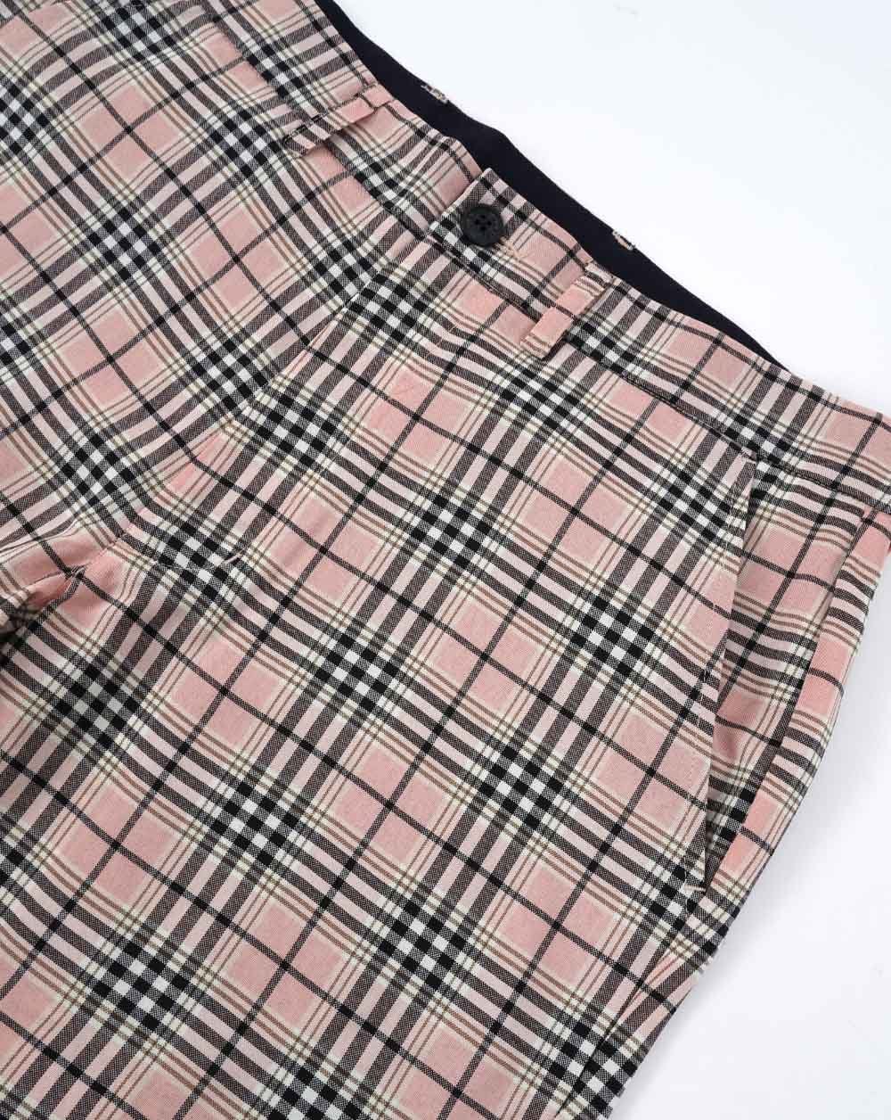 Gabicci Vintage Murphy Check Shorts Rosa