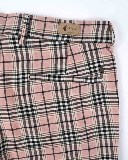 Gabicci Vintage Murphy Check Shorts Rosa