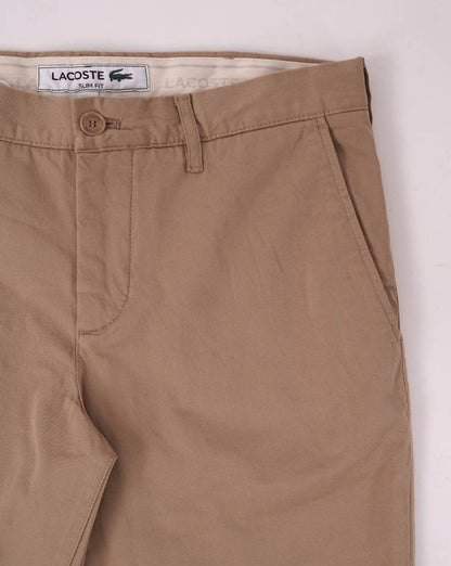 Lacoste – Chino-Shorts in Hellbraun