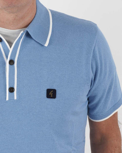 Gabicci Vintage Lineker Strickpolo Sky