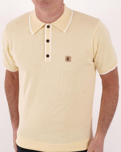 Gabicci Vintage Lineker Strickpolo Vanille