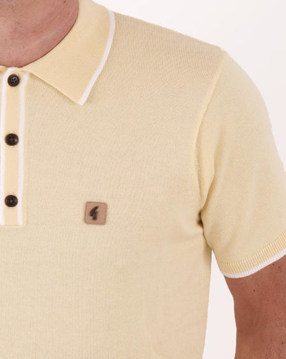 Gabicci Vintage Lineker Strickpolo Vanille
