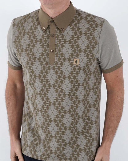 Gabicci Vintage Stewart Oxford Poloshirt Elmwood