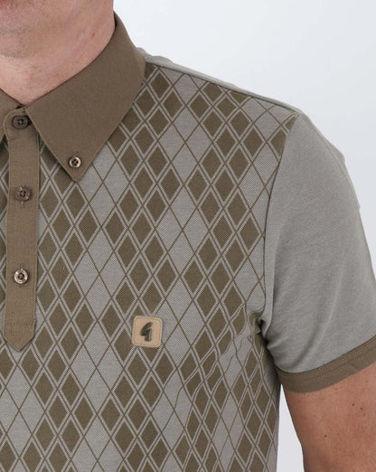 Gabicci Vintage Stewart Oxford Poloshirt Elmwood